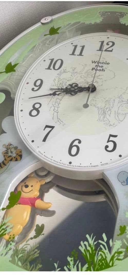【未使用】プーさん 掛け時計 ディズニー　RHYTHM 収録音楽多数メロディ時計