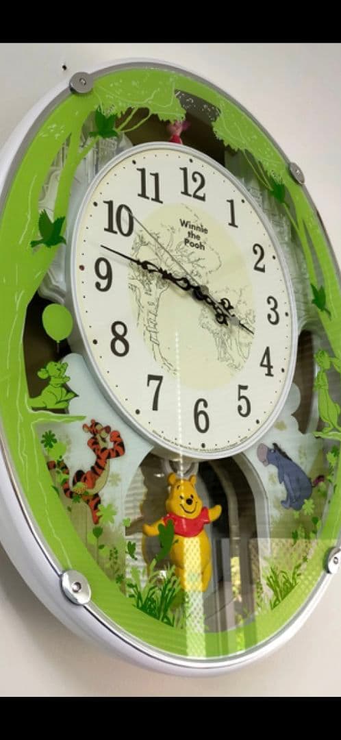 【未使用】プーさん 掛け時計 ディズニー　RHYTHM 収録音楽多数メロディ時計