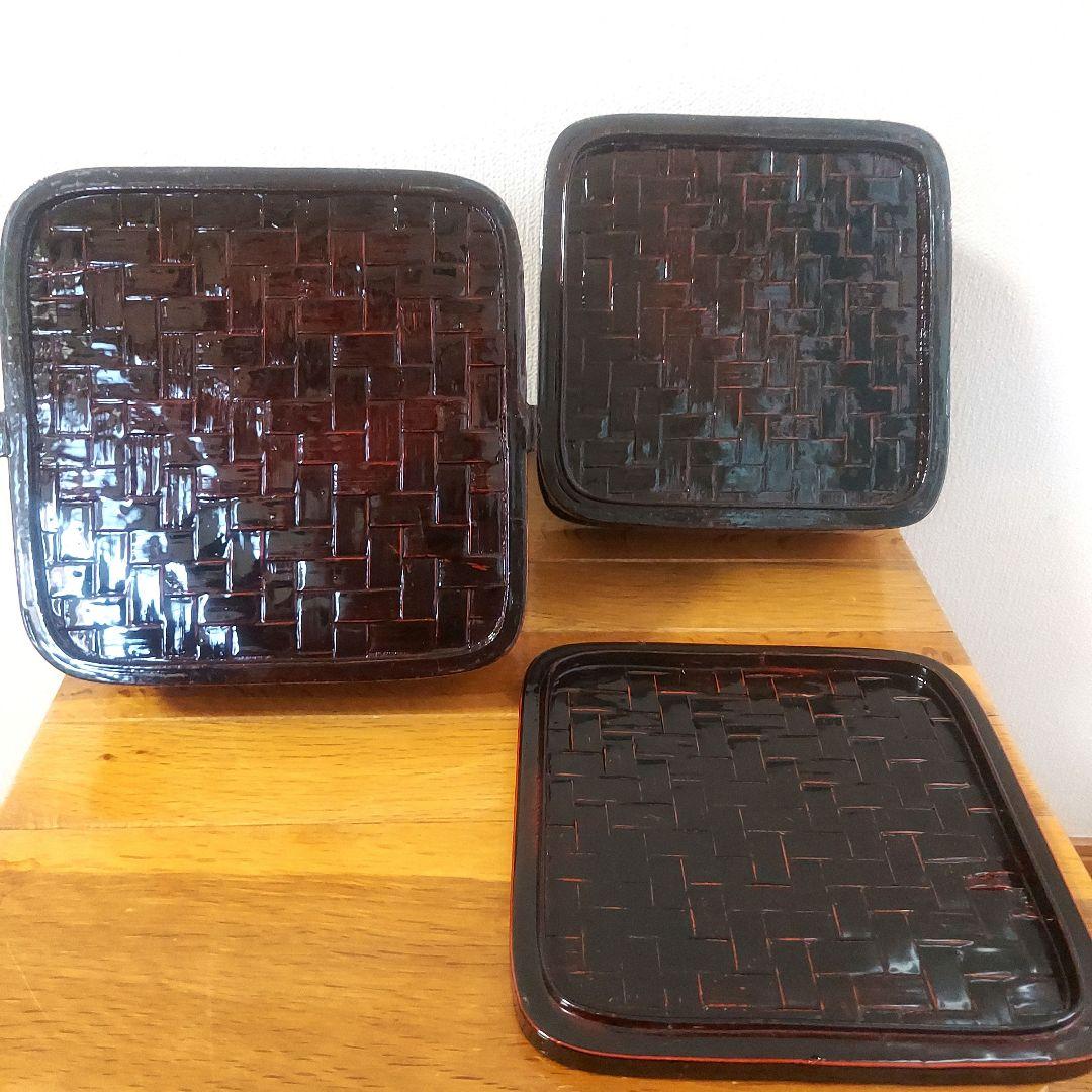 16日まで 美品 竹細工 お節料理 ランチボックス 裁縫箱 茶籠 和モダン