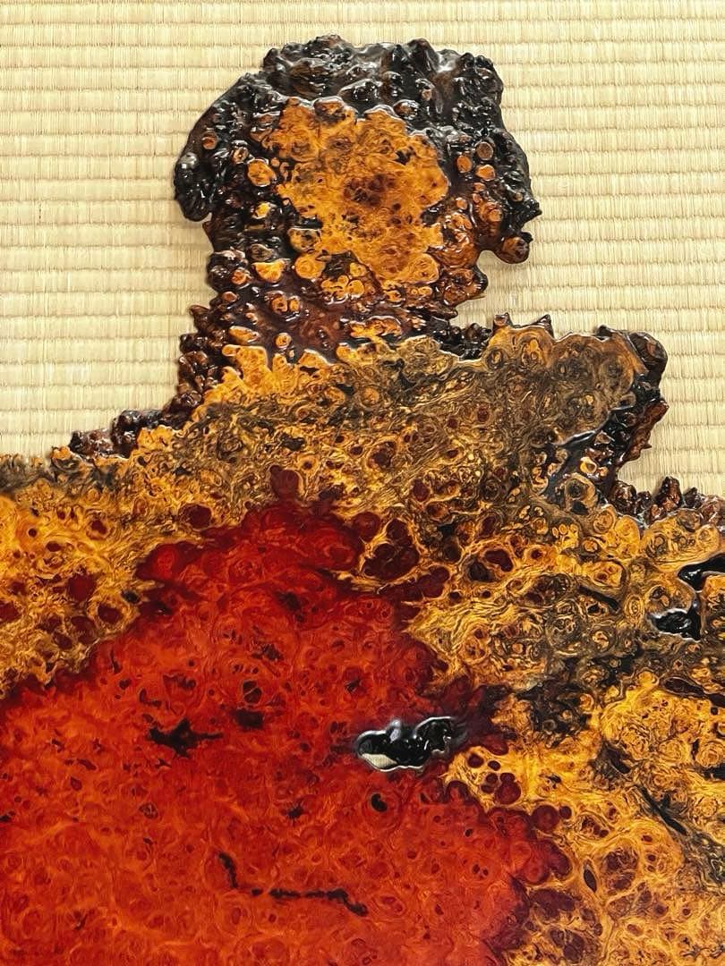 天然時代木 花梨 美玉杢 瘤 花台 香台 盆栽台 77㎝ 約5