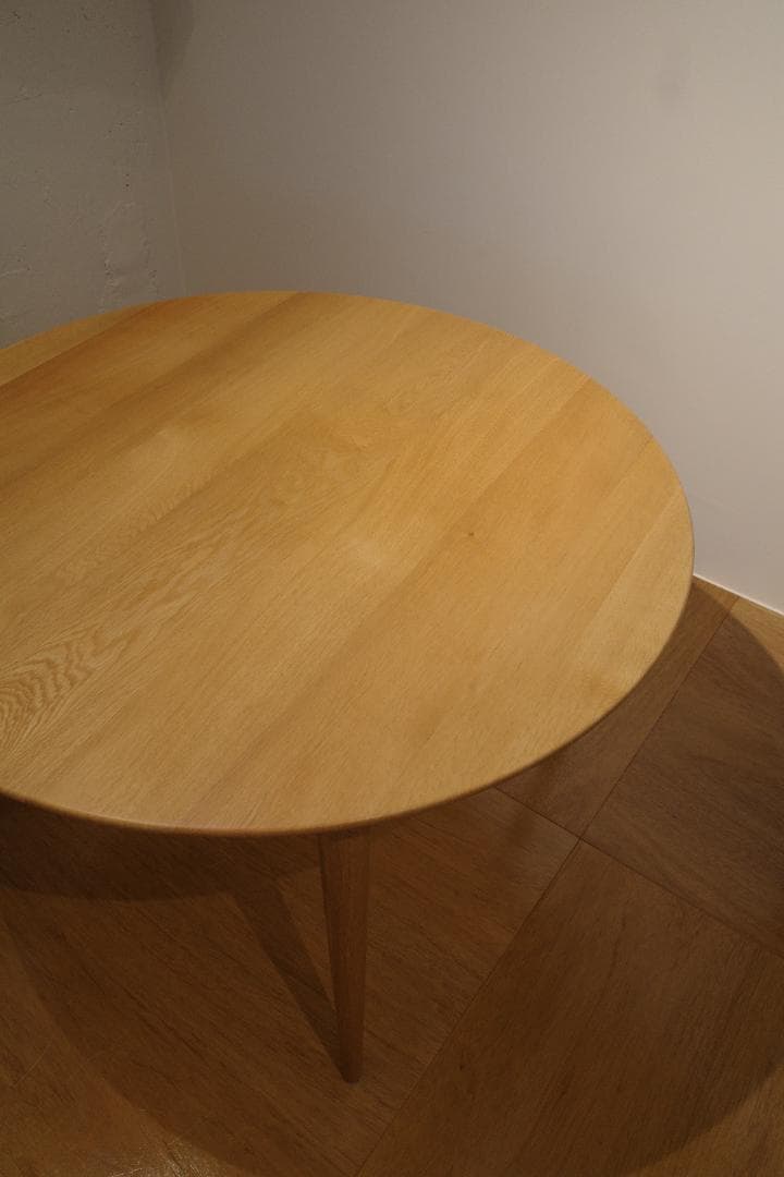 [直接引取可]日進木工 ダイニングテーブル ラウンド 無垢材 定価20万 北欧
