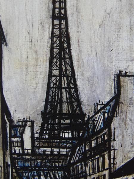 ベルナール・ビュッフェ「La tour Eiffel」希少画集の額装画、人気作品