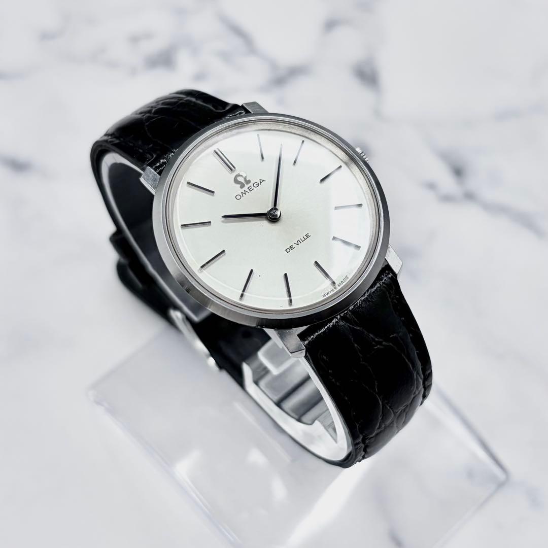 【OH／美品】オメガ デ・ヴィル 手巻き 111.077 二針ドレスウォッチ