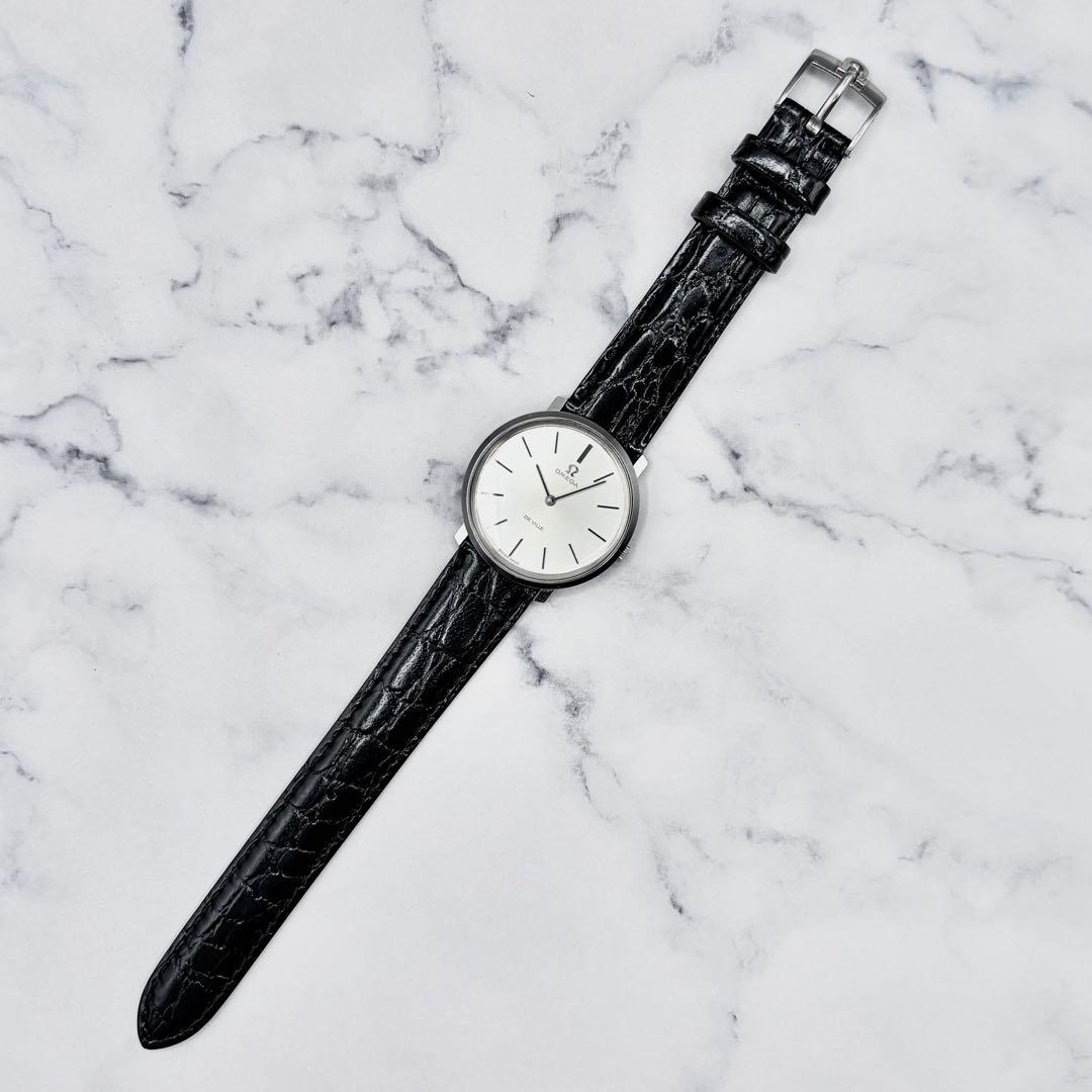 【OH／美品】オメガ デ・ヴィル 手巻き 111.077 二針ドレスウォッチ