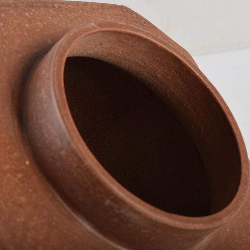 中国 紫砂 朱泥 山水漢詩文 一対 茶入 茶壷 在銘 V R9473