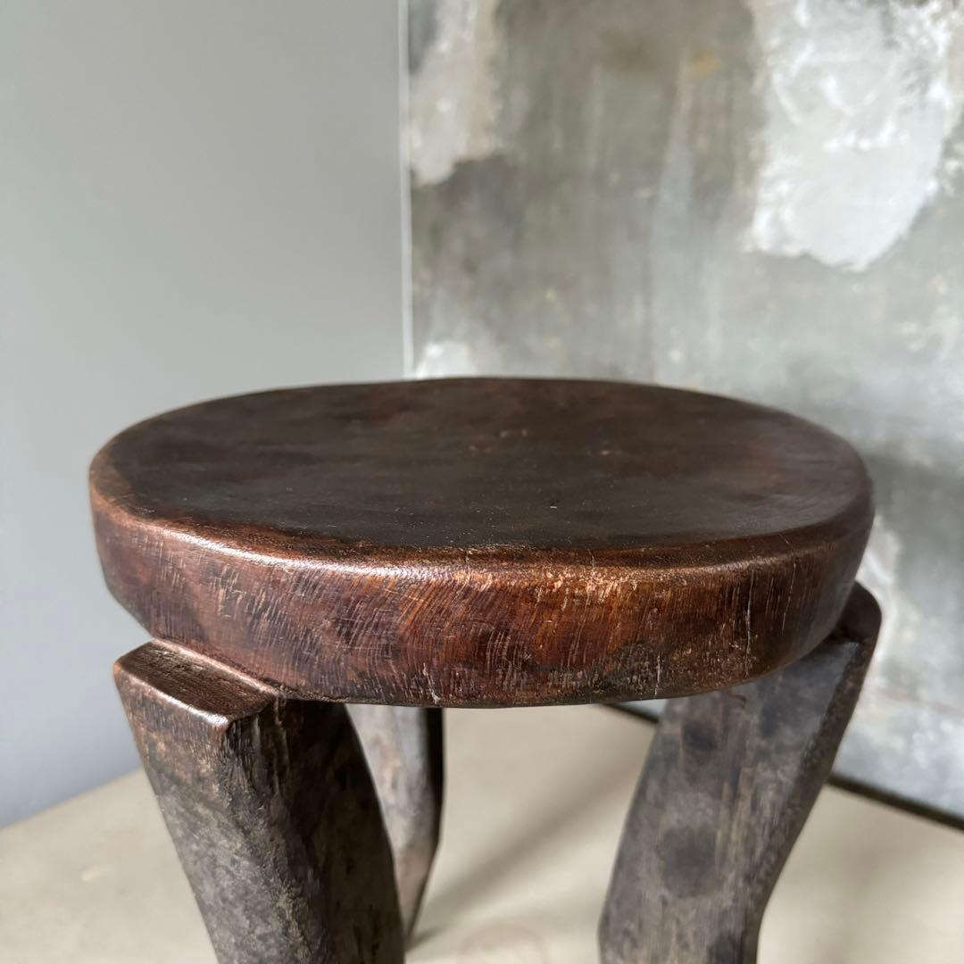 セヌフォ族 スツール 4本脚 民藝 アフリカ 古道具 ビンテージ 椅子