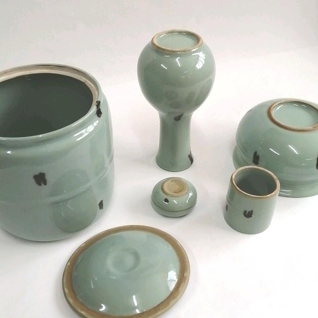 茶道 飛青磁皆具 5点セット