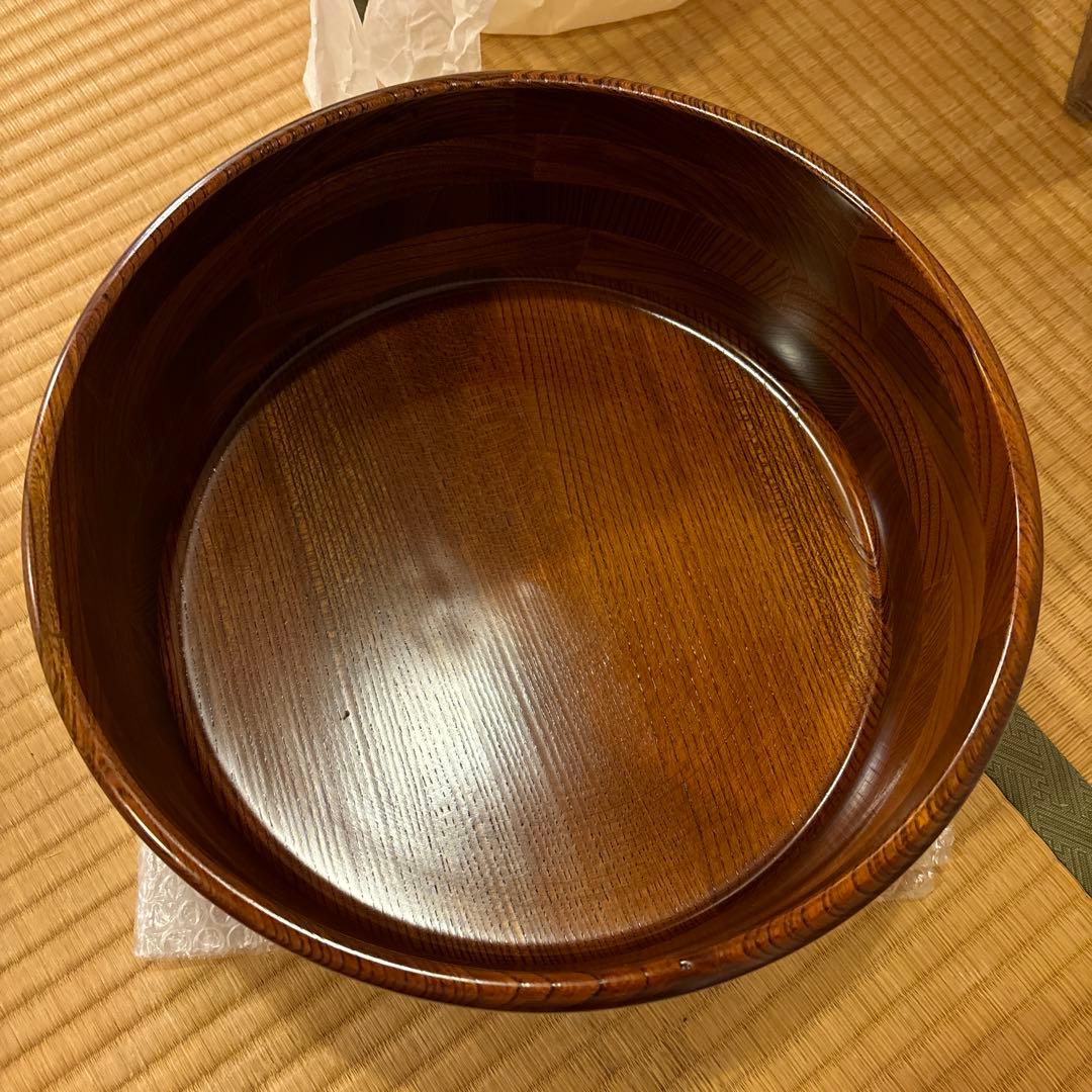 新品・未使用 】伝統工芸品 欅(けやき) くりぬき 茶びつ 天然うるし仕上げ