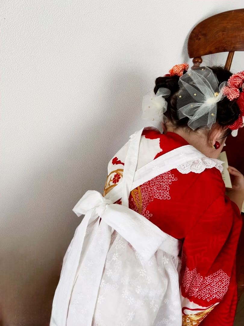 ゆ*は様 七五三　七五三髪飾り　ヘッドドレス　着物髪飾り　リメイク髪飾り　030