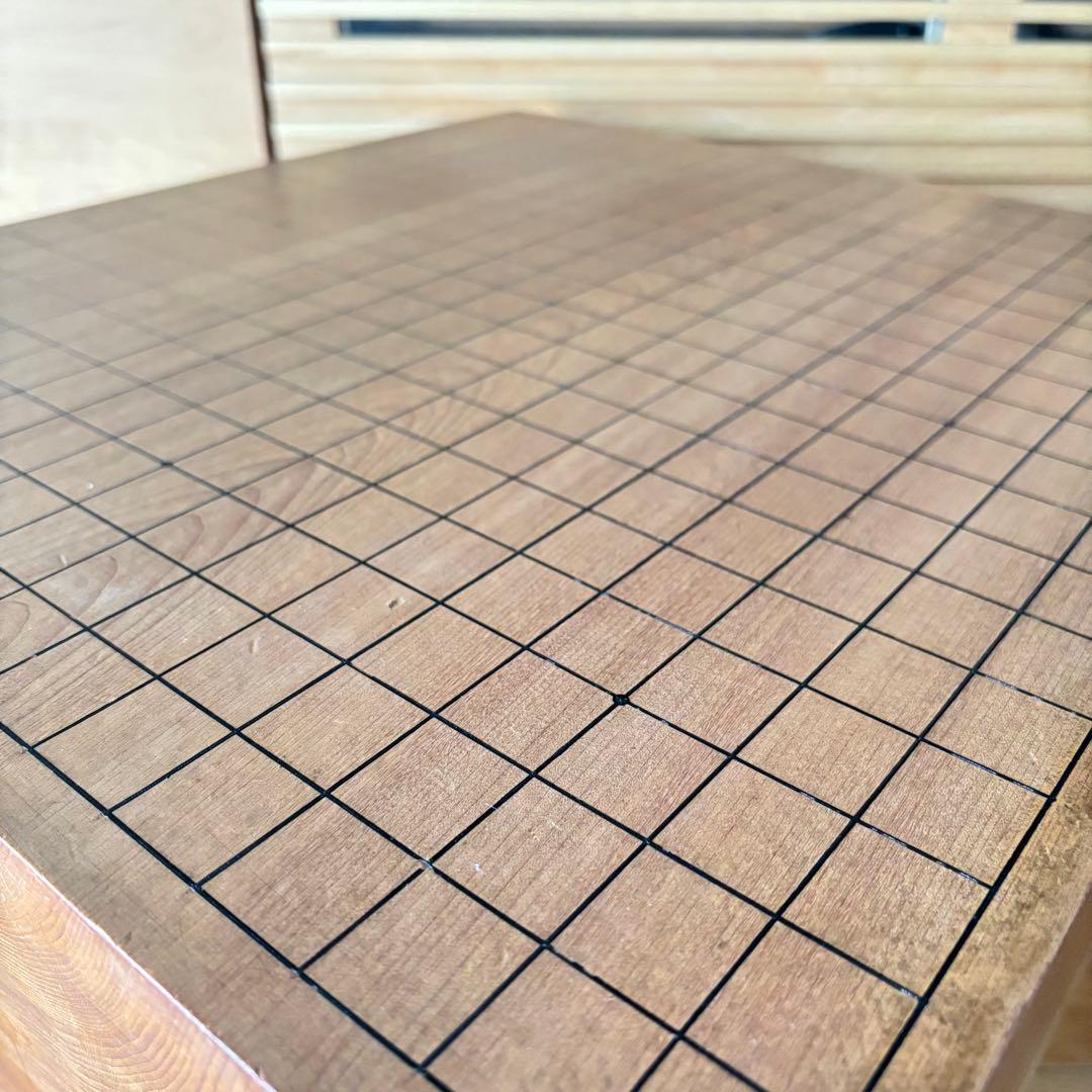 天然木 碁盤セット 蛤白147・黒184 本格仕様 盤裏ヘソ付