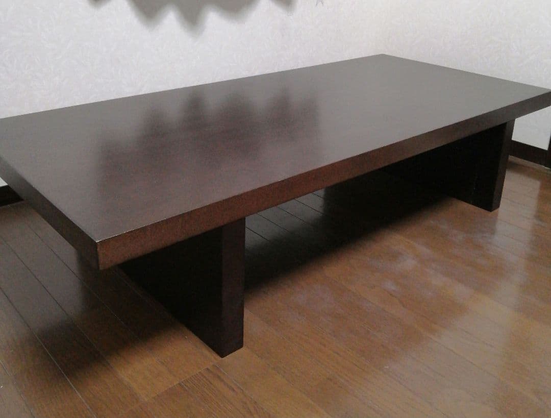 木製ダークブラウン座卓 長方形