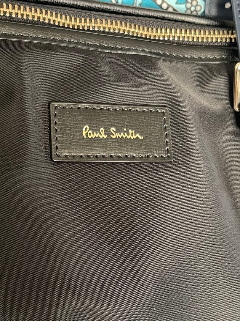 美品　ポールスミス　ビジネスバッグ　肩掛け　ナイロン　レザー