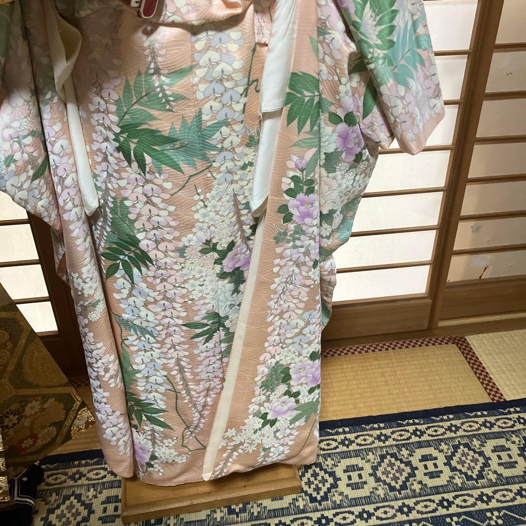 e様 振袖 藤の花 シルク