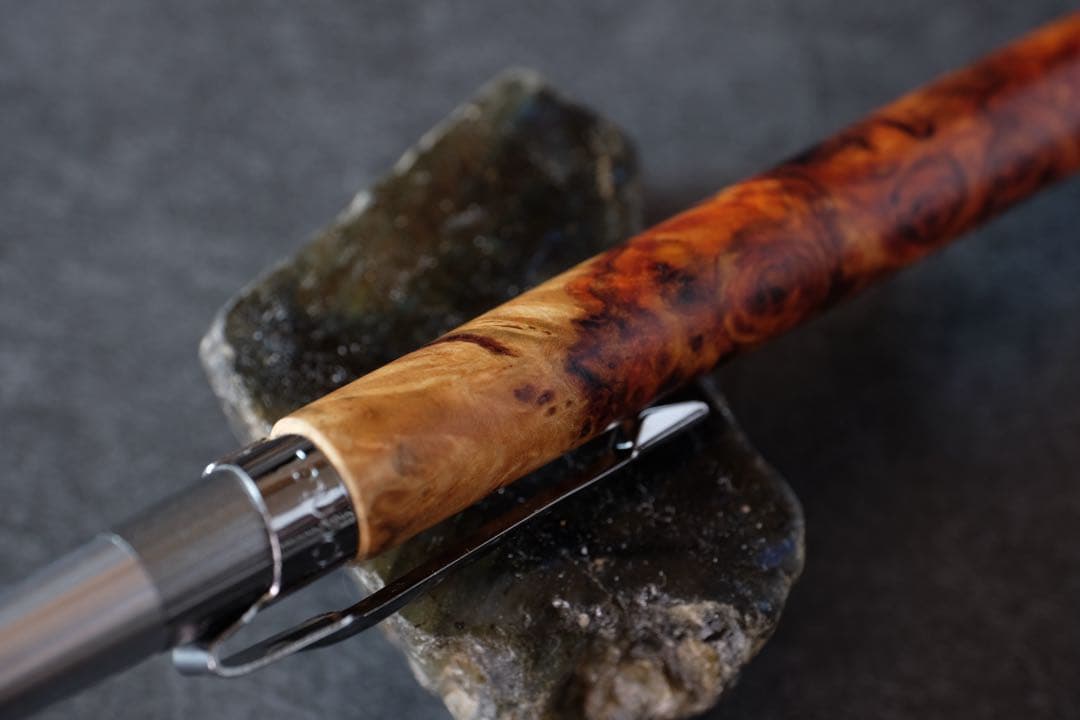 PG5木軸カスタム0168 高村杢工房 製図用シャープペンシル 花梨瘤極上の