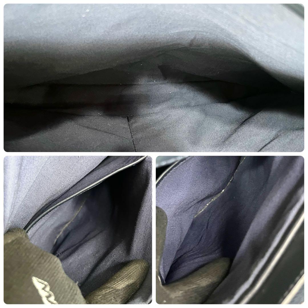 エルゴポック トートバッグ ミッドナイトブルー レザー 肩掛け A4 ビジネス