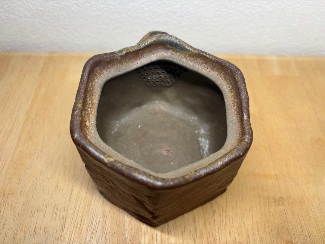 65.備前焼 宝瓶 登り窯 亀 かめ カメ 六角 手びねり 急須