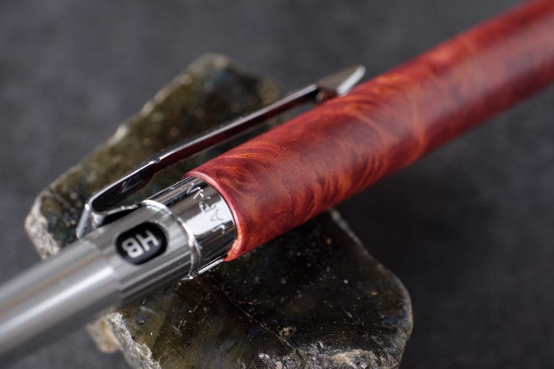 PG5木軸カスタム0182 高村杢工房 製図用シャープペンシル 紫杉(紫紅杉)