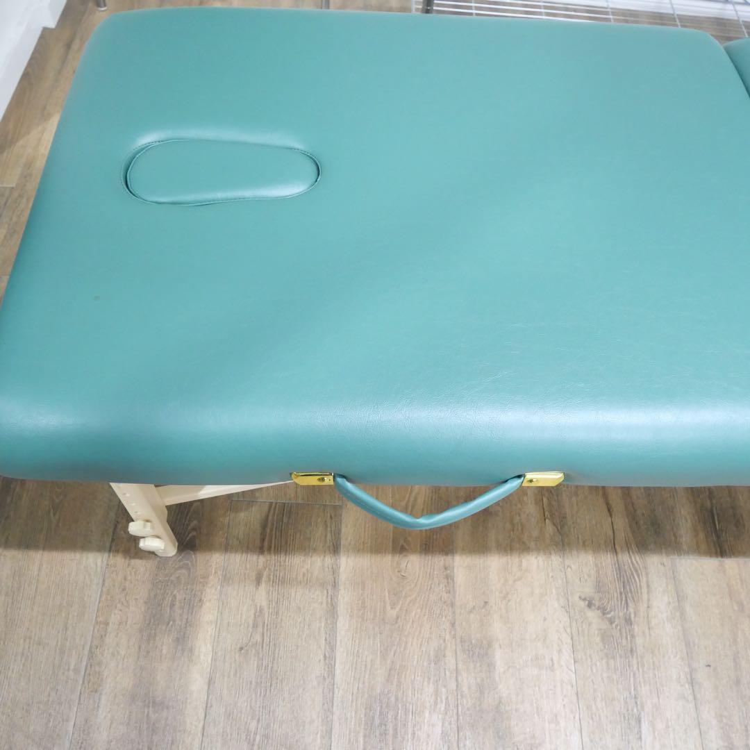 高田製作所 ベッド グリーン穴付きマッサージテーブル 折り畳みの通販