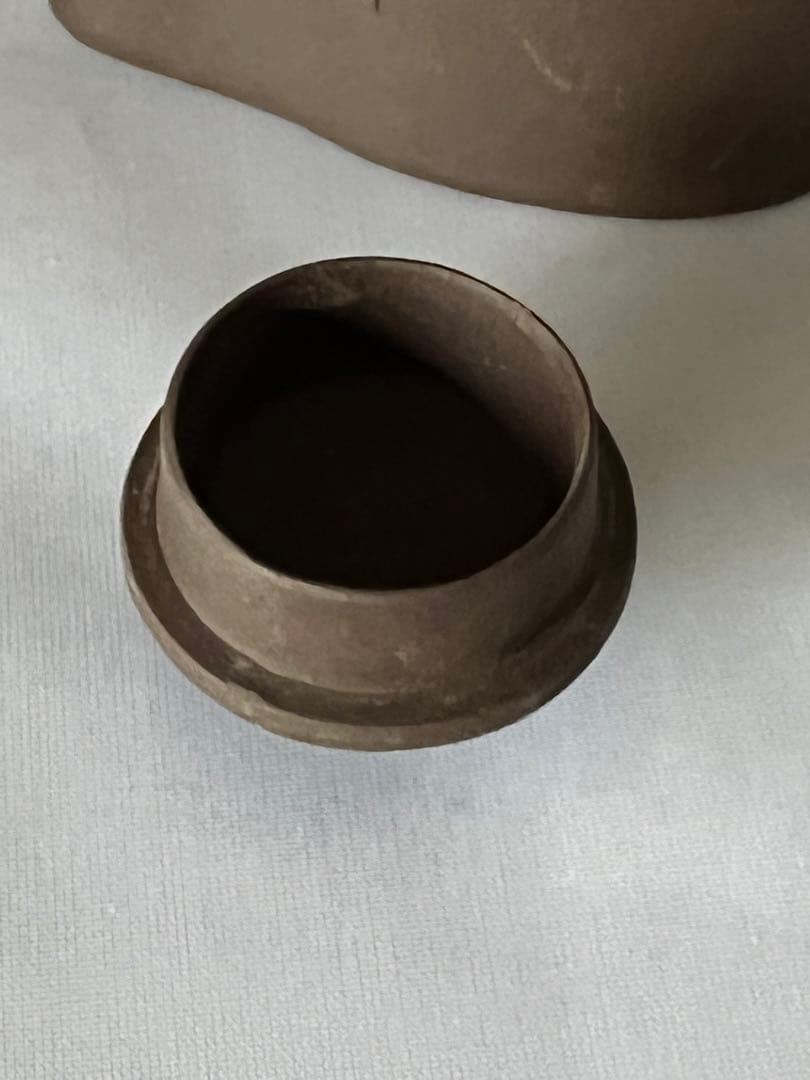 中国紫砂壺　茶道具　急須と紫檀台セット