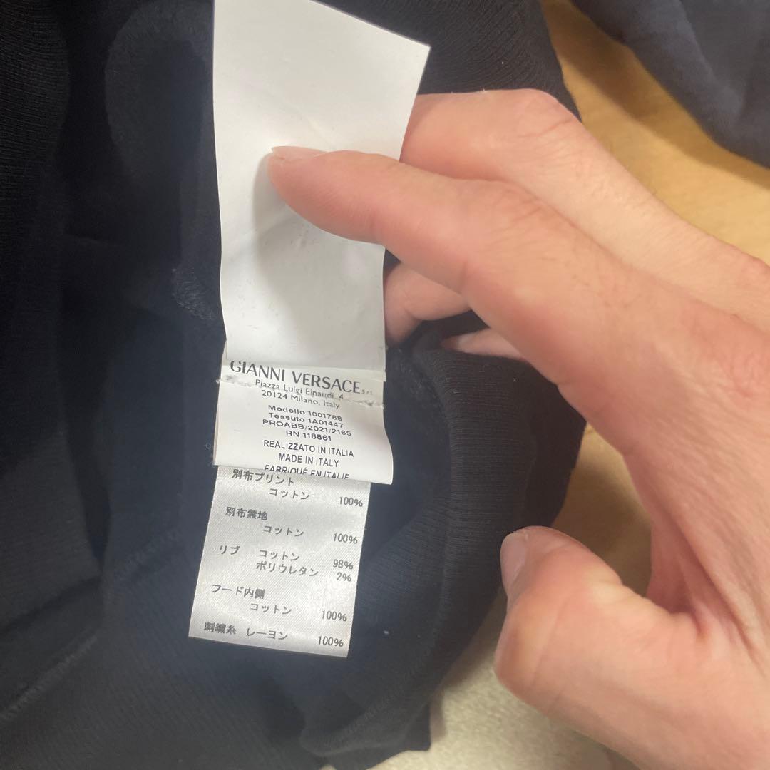 c*i様 VERSACE カレッジフィット パーカー ブラック/ブルー