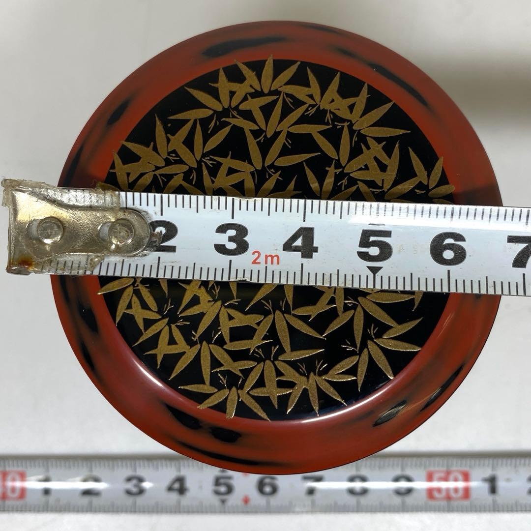 祥雲造 七賢人蒔絵面根来塗 茶器 棗 高さ7cm 東N7-1007