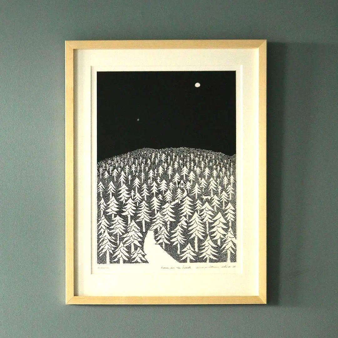 冨貴草」 小川立夫金落款共シール京都巨匠