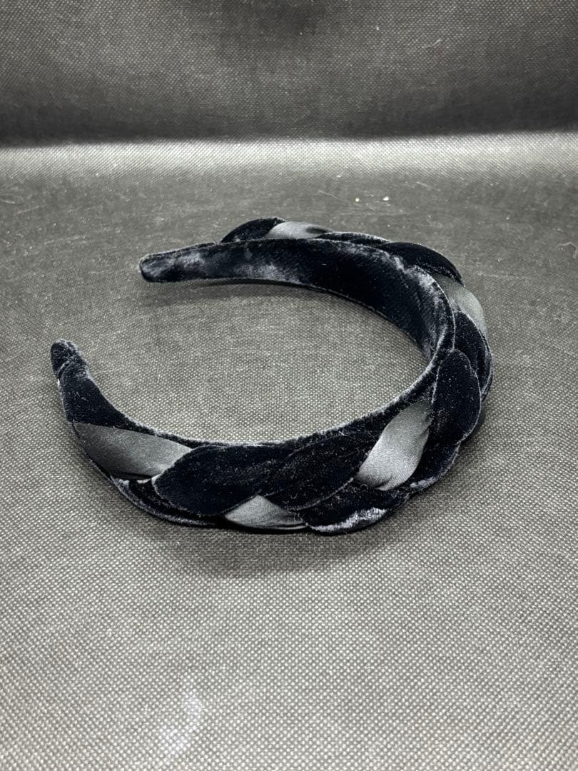 【Alexandre de Paris】美品！カチューシャ　ブラック　ベロア