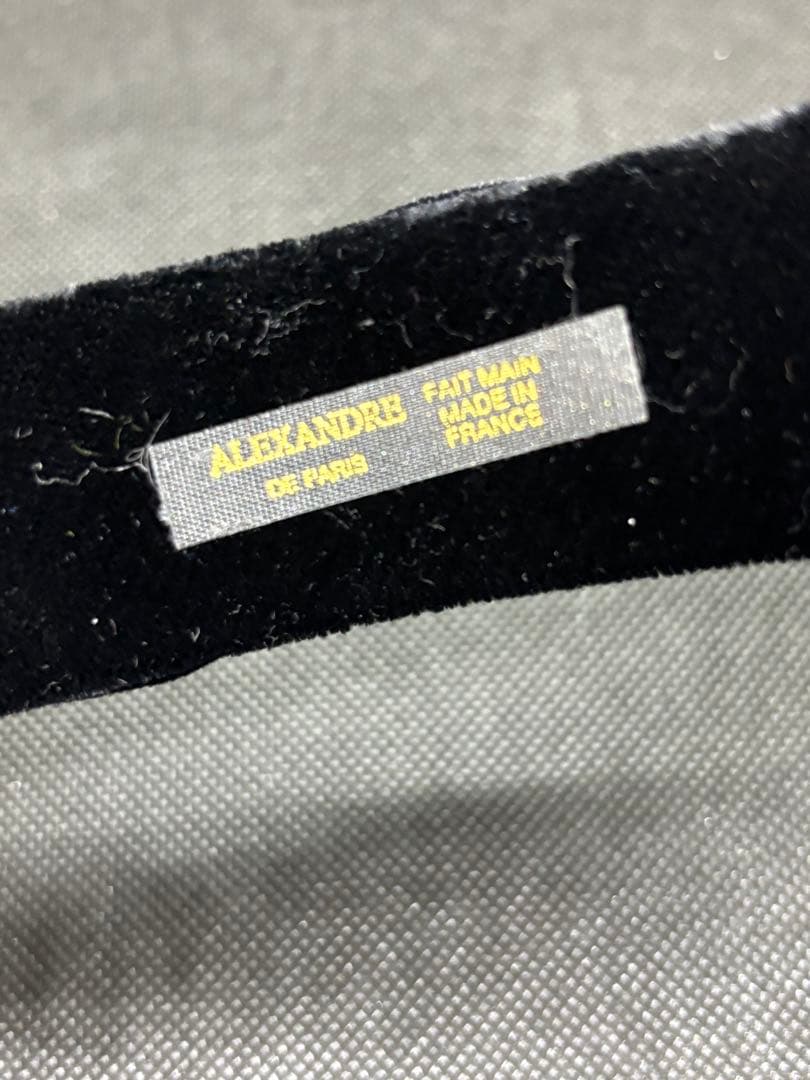【Alexandre de Paris】美品！カチューシャ　ブラック　ベロア