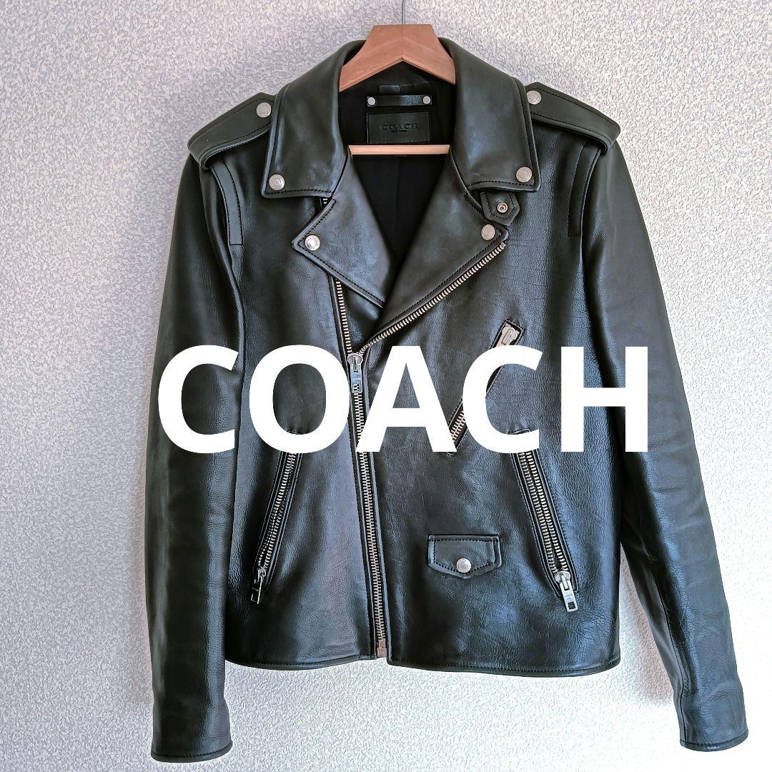 コーチ ダブルライダースジャケット レザージャケット カウレザー 牛革