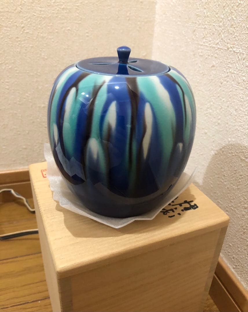 花瓶□壽山 珠光青磁不遊環花入 湧泉 淡々斎花押 花器 古美術 時代物