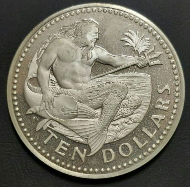 バルバドス 1973年 10ドル銀貨/白銅貨 2枚 バルバドス 1973年 10ドル銀貨/白銅貨 2枚 バルバドス 1973年 10ドル銀貨/