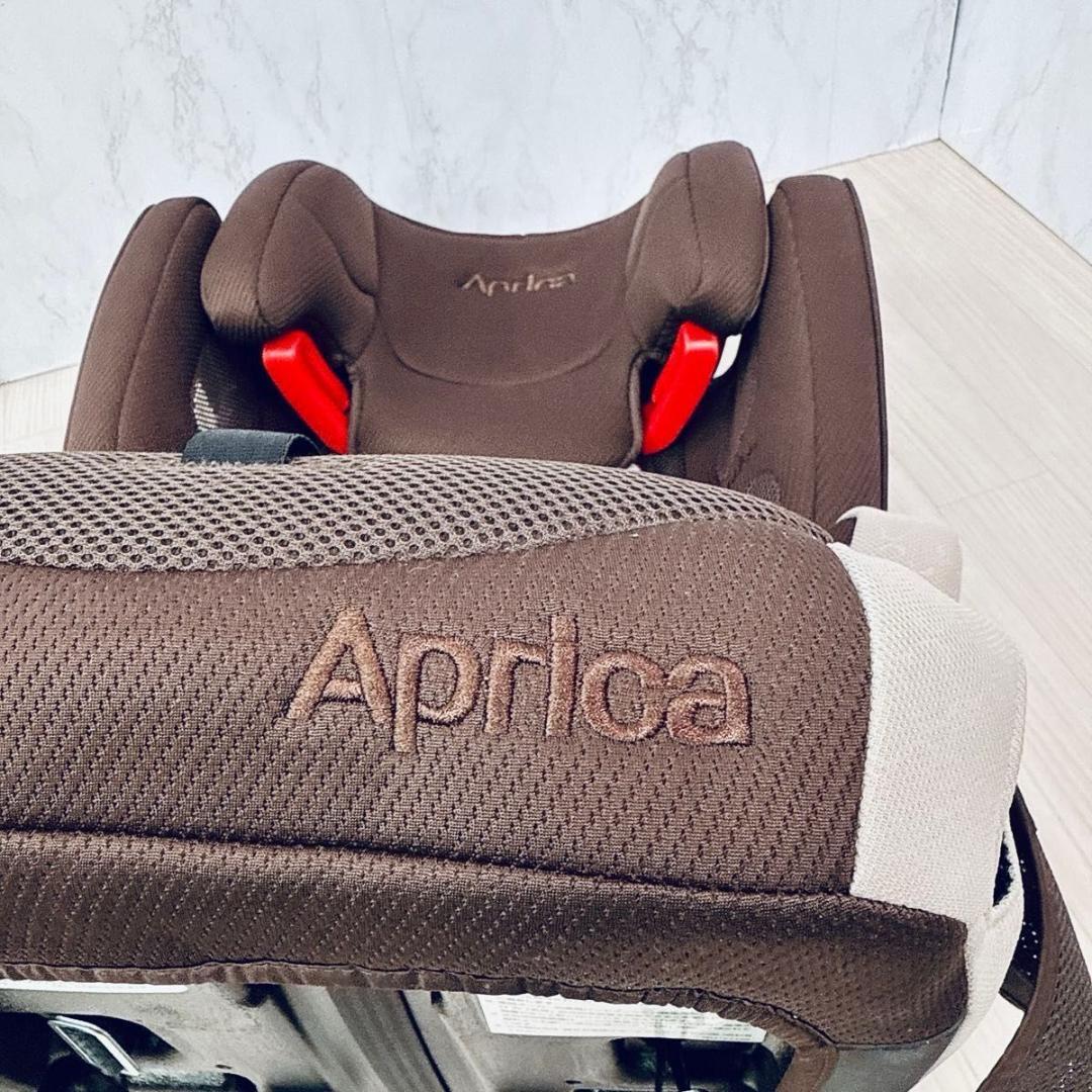 美品 Aprica アップリカ エアグルーヴ プラス ジュニアシート ブラウン