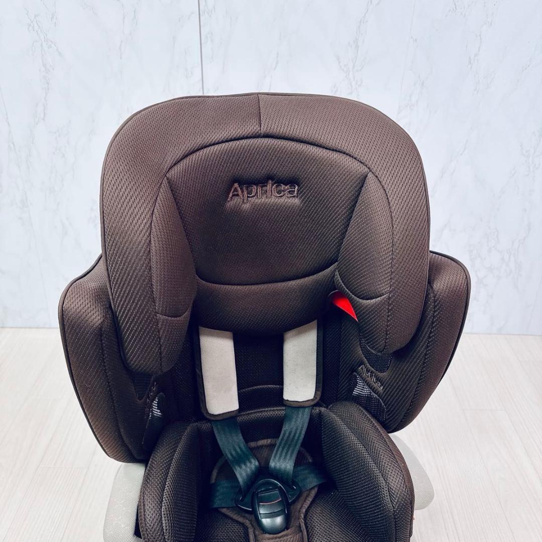 美品 Aprica アップリカ エアグルーヴ プラス ジュニアシート ブラウン