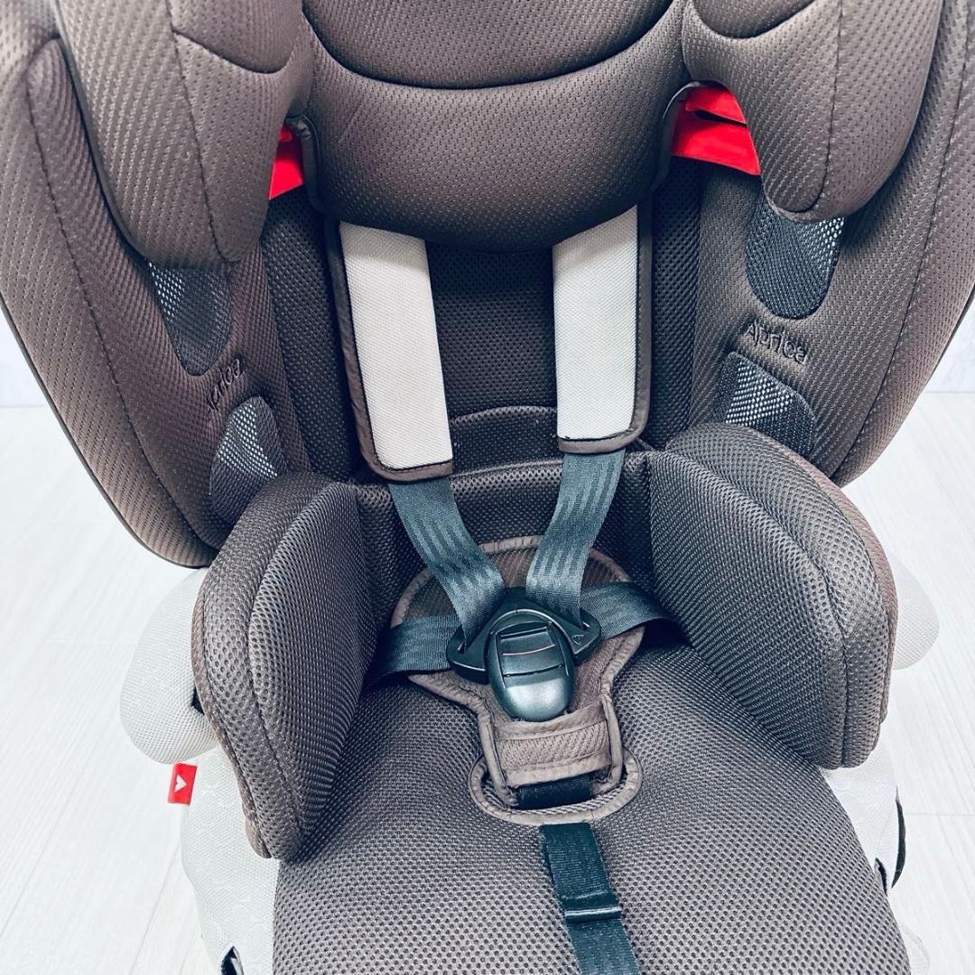 美品 Aprica アップリカ エアグルーヴ プラス ジュニアシート ブラウン