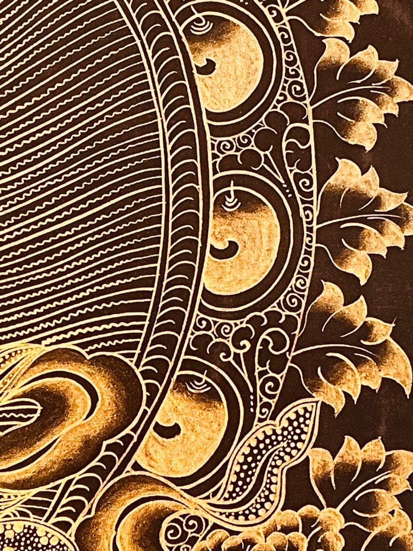 チベット密教 仏画 四面大日如来 ヴァイローチャナ 曼荼羅 手描き 一点物 新品