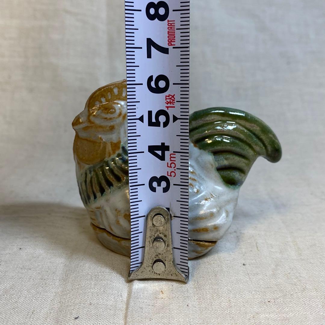 陶器　香合　鶏　にわとり　茶道具　在銘