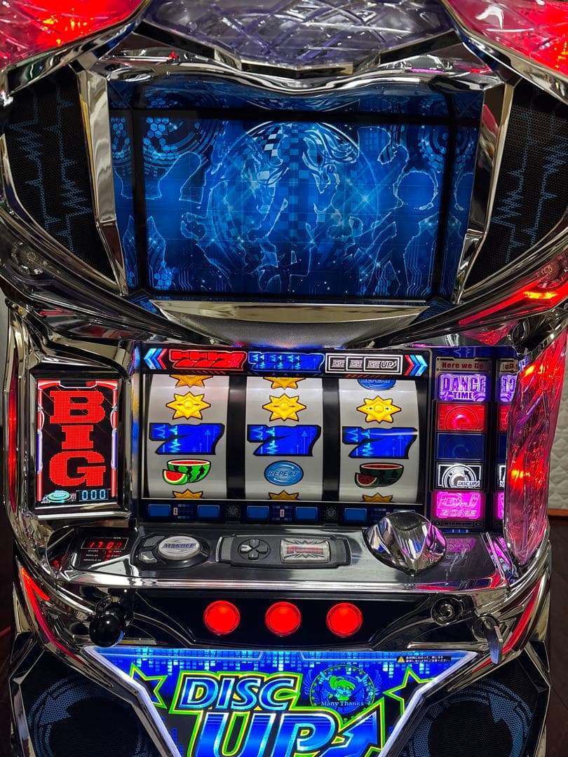 【送料無料】名機！ディスクアップ サミー 青パネル 静音仕様 不要機付 送料無料】名機！ディスクアップ サミー 青パネル 静音仕様 不要機付