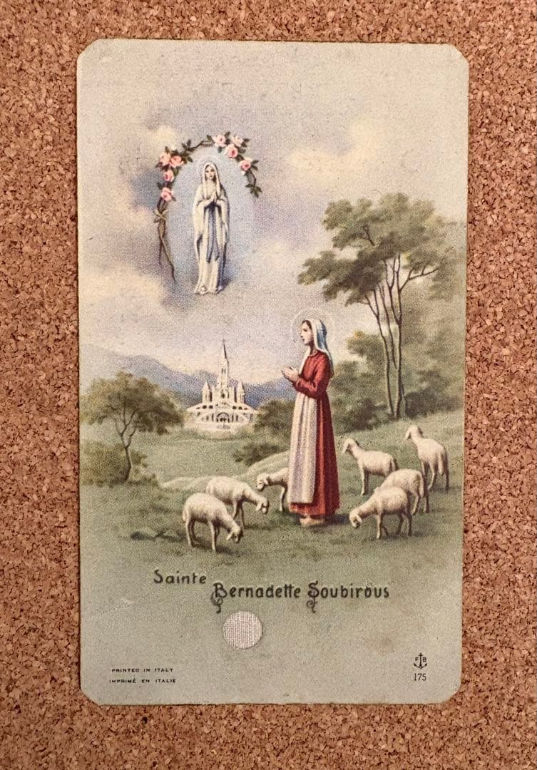 【希少】アンティーク聖書と聖母マリア レースのホーリーカードのセット