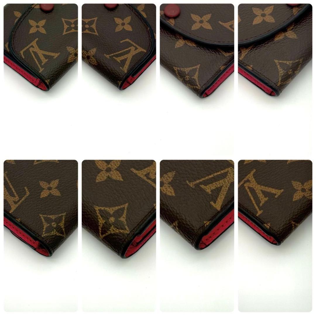 ルイヴィトン 折財布 モノグラム フューシャ ポルトモネ ロザリ 2038