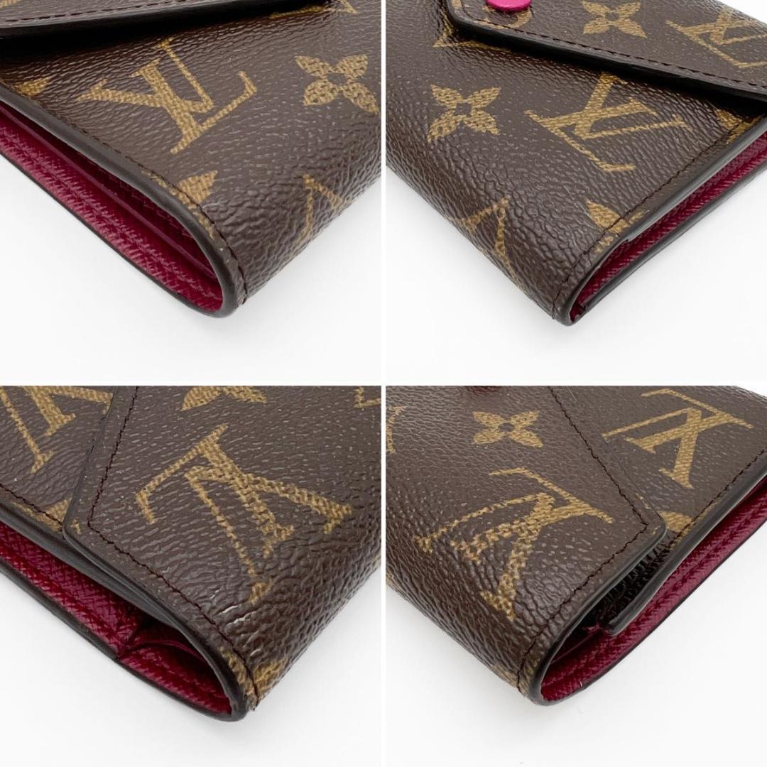 【美品】ヴィトン モノグラム ポルトフォイユ ヴィクトリーヌ フューシャ 財布