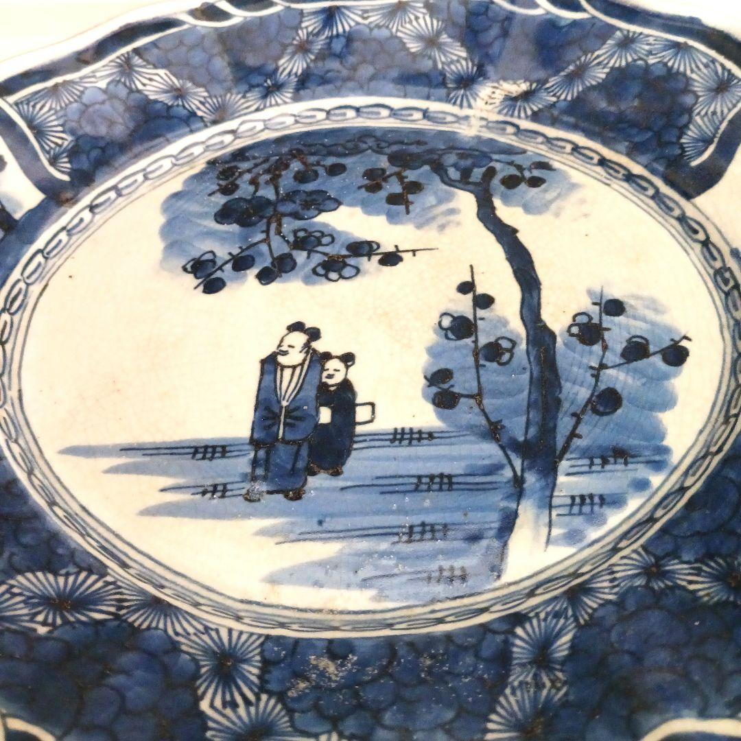 古伊万里　染付け皿　28センチ