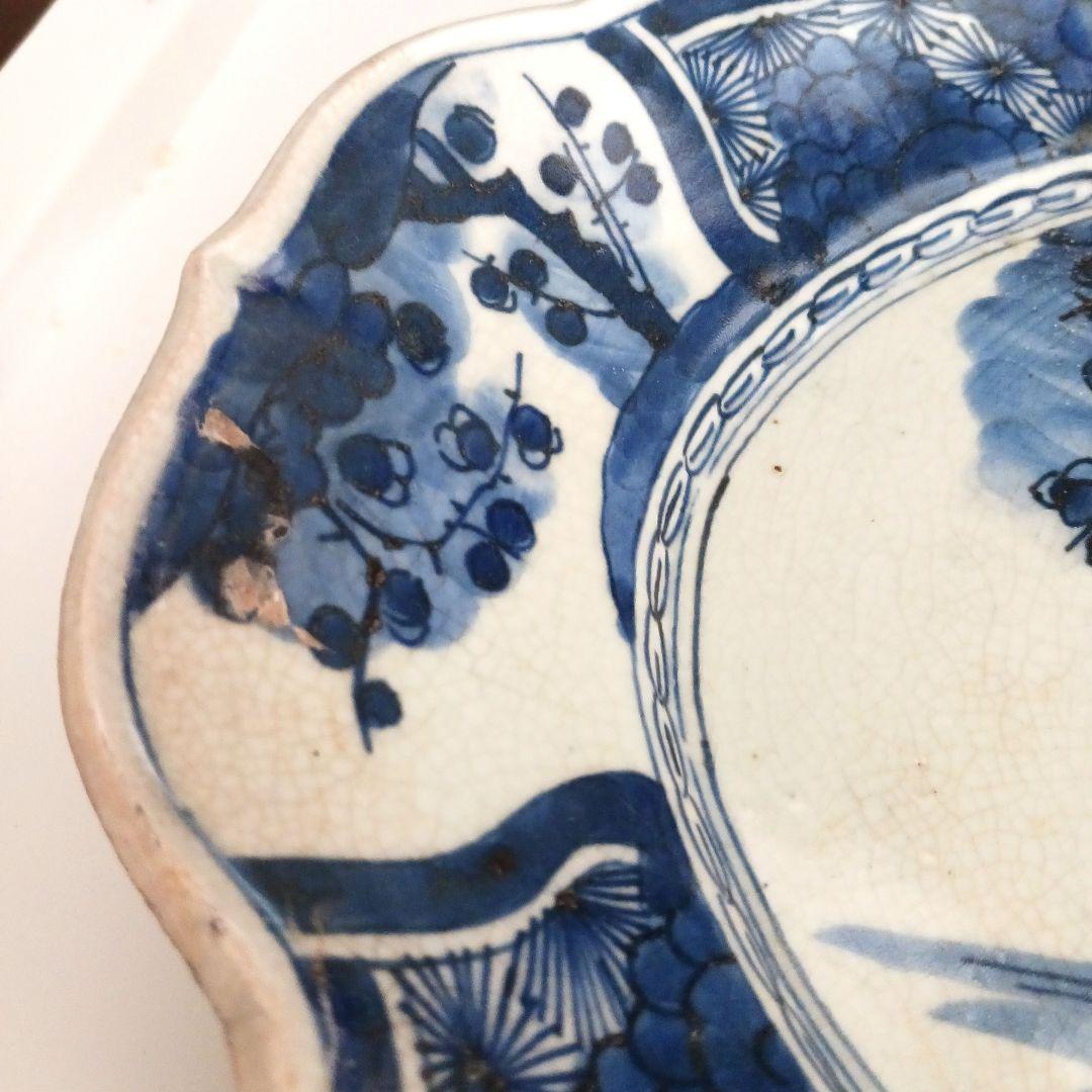古伊万里　染付け皿　28センチ