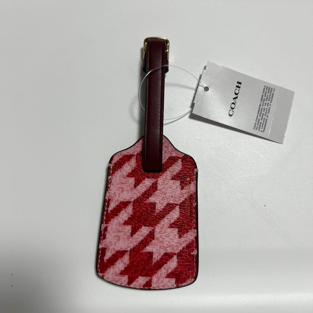 COACH コーチ ラゲッジタグ 千鳥格子 荷物タグ Luggage Tag