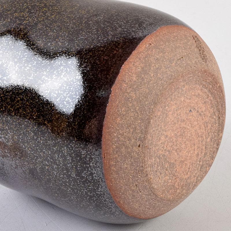 茶道具 清閑寺窯 杉田祥平造 瀧浪茶入 仕覆付 共箱 瀧浪茶入