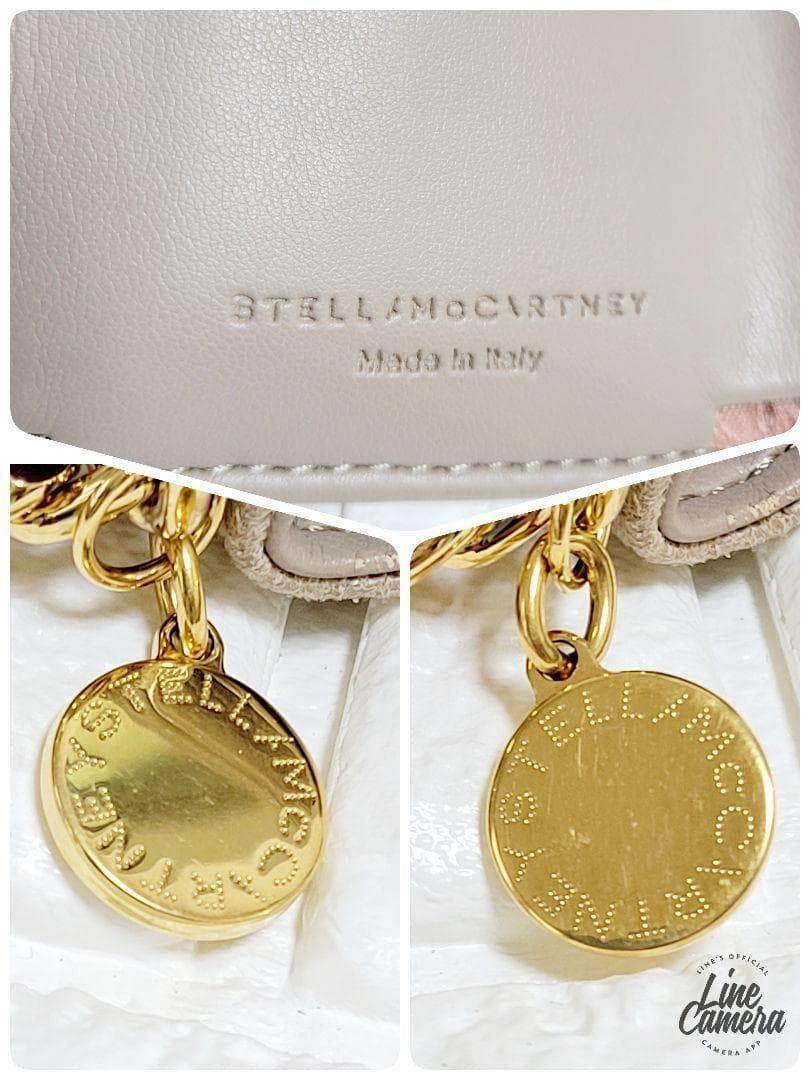 美品】ステラマッカートニー 三つ折財布 ファラベラ ベージュ チェーン