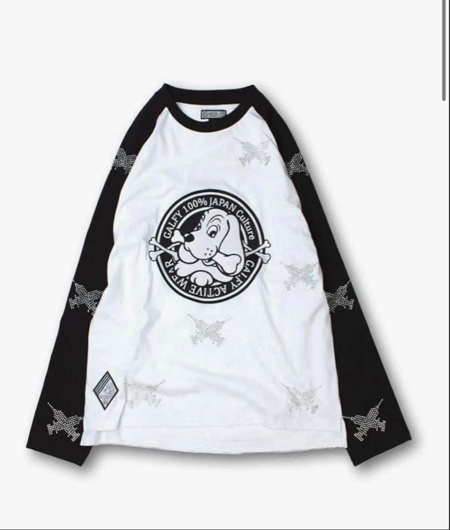 GALFY ピカピカ注射器ラグランロングスリーブTシャツ y2k 平成ギャル GALFY（ガルフィー）の「【GALFY/ガルフィー】ピカピカ注射器ラグラン