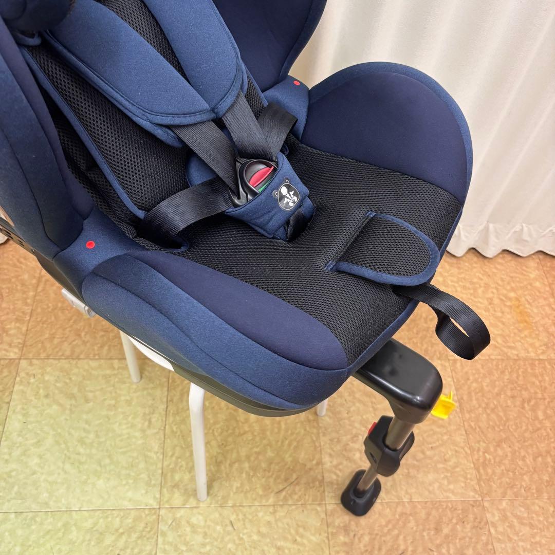 クリーニング済 ☆美品☆ ネビオ ターンピット ISOFIX ネイビー 回転可能