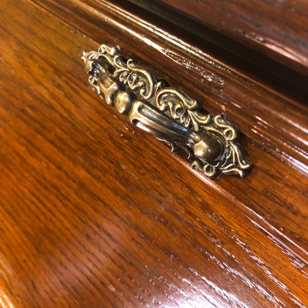 イタリアン　アンティーク　オーク　コンパクト　ライティングビューロー