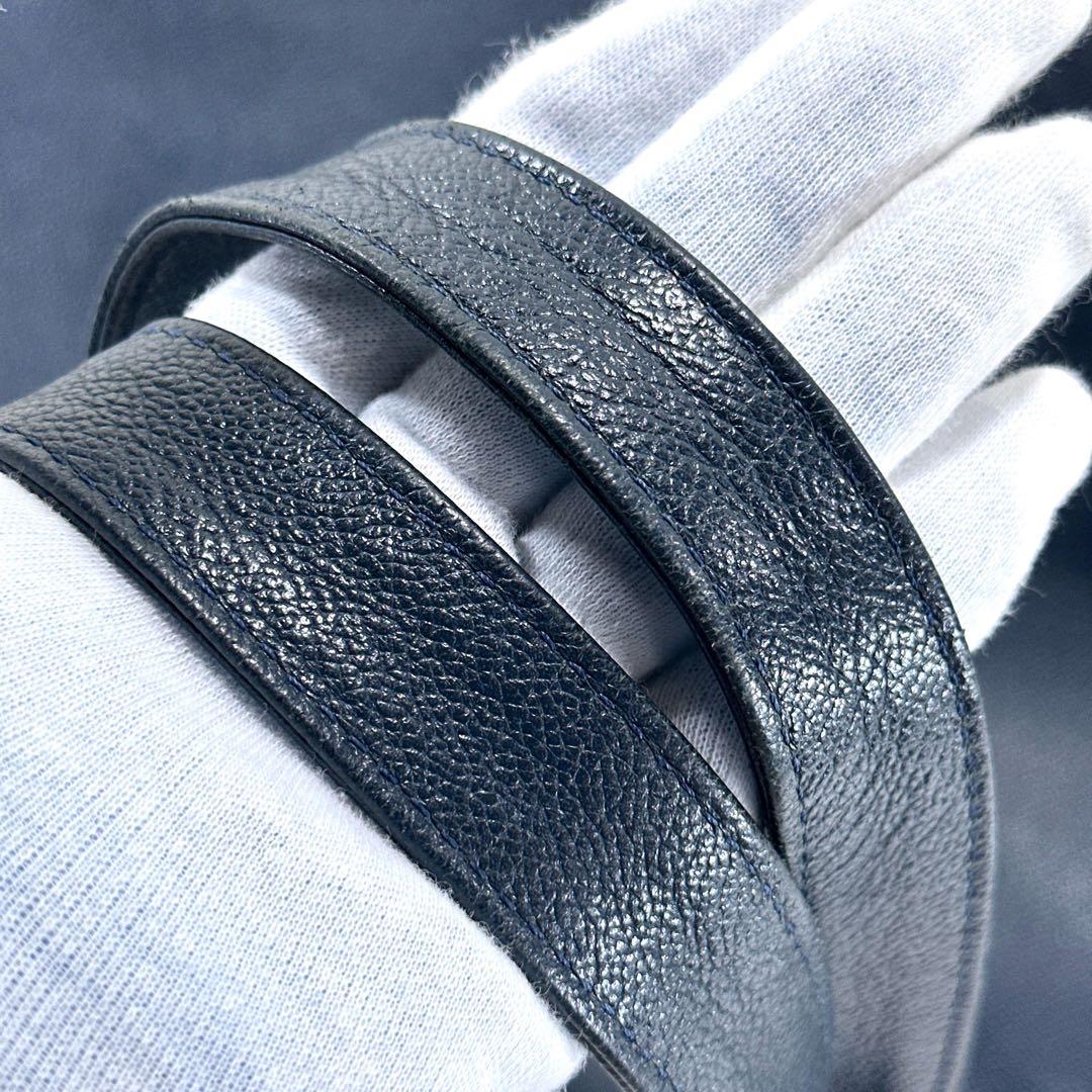 【極美品】ポーター リンク トートバッグ ビジネス レザー 手提げ A4可 紺