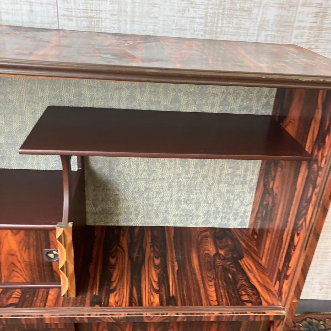 昭和レトロ ミッドセンチュリー 古家具 飾り棚 サイドボード